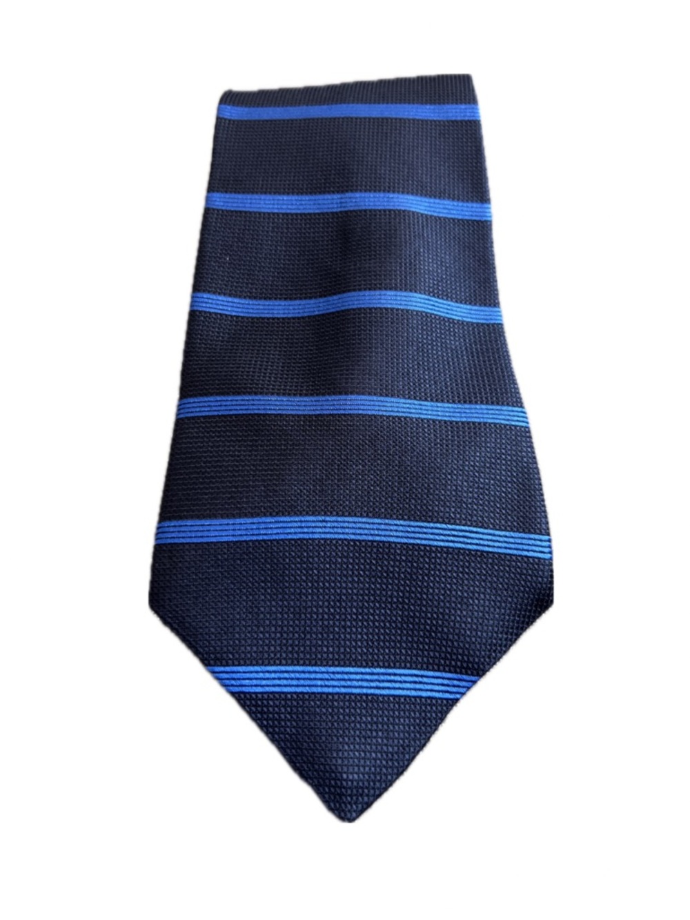 Tommy Hilfiger Navy Tie with Bright Blue Stripes